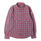 TMT ティーエムティー シャツ サイズ:L ライトウェイト フランネル チェック ウエスタン 長袖シャツ LIGHT WESTERN CHECK SHIRT レッド ネイビー 赤紺 トップス カジュアルシャツ【メンズ】【中古】【美品】【K4064】