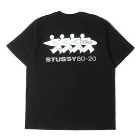 STUSSY ステューシー Tシャツ サイズ:L 20AW CDG 40周年記念 サーフマン クルーネック 半袖Tシャツ ブラック 黒 トップス カットソー【メンズ】【中古】【美品】【K4092】