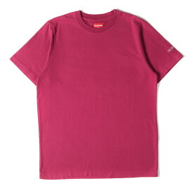 Supreme シュプリーム Tシャツ サイズ:M 16AW 袖ロゴ 刺繍 クルーネック 半袖Tシャツ Sleeve Logo Tee マゼンタ トップス カットソー【メンズ】【中古】【K4066】