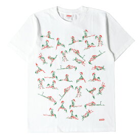 Supreme シュプリーム Tシャツ サイズ:S 17AW クリスマスモデル サンタ スカル クルーネック 半袖Tシャツ Christmas Tee ホワイト 白 トップス カットソー【メンズ】【K4102】