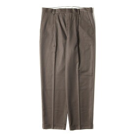 WACKO MARIA ワコマリア パンツ サイズ:XL 22AW DORMEUIL ラメ ストライプ プリーツ スラックスパンツ GLITTER STRIPED PLEATED TROUSERS ブラウン ボトムス ズボン コラボ【メンズ】【中古】【新品同様】【K4086】