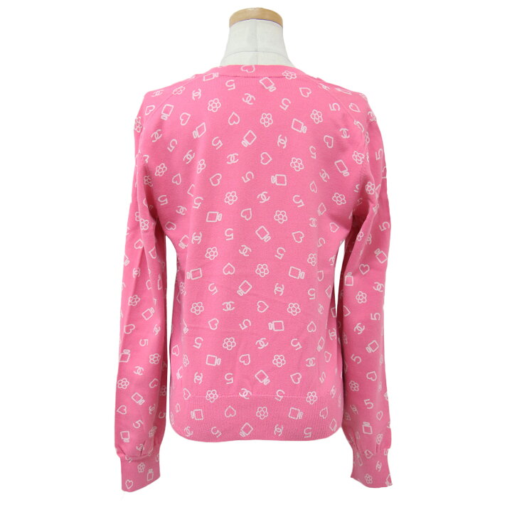 楽天市場】CHANEL シャネル ニット ピンク 36(S) ココマーク ビジュー 