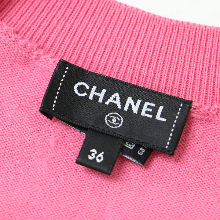 楽天市場】CHANEL シャネル ニット ピンク 36(S) ココマーク ビジュー 