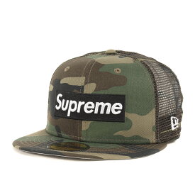 Supreme シュプリーム キャップ サイズ:7 3/4(61.5cm) 24SS NEW ERA ウッドランドカモ柄 ボックスロゴ ベースボール メッシュキャップ Box Logo Mesh Back 迷彩 ニューエラ コラボ 帽子【メンズ】【K4110】