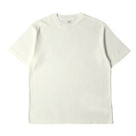 Ron Herman ロンハーマン Tシャツ サイズ:M / 23AW オーガニック コットン プレーン レギュラー クルーネック 半袖Tシャツ Organic Cotton Plating Regular Fit Tee ホワイト 白 / 日本製 トップス カットソー【メンズ】【中古】【K4092】