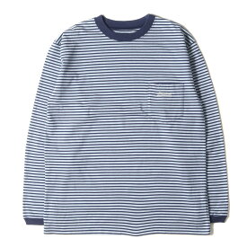 STANDARD CALIFORNIA スタンダードカリフォルニア Tシャツ サイズ:L / 22SS ヘビーウェイト ボーダー ロングスリーブTシャツ SD Heavyweight Border Long Sleeve ブルー系 / トップス 長袖 ロンT カットソー 日本製【メンズ】【中古】【美品】【K4092】