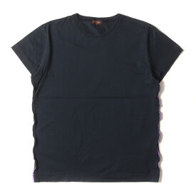 Paul Smith ポールスミス Tシャツ サイズ:M サイドラインテープ クルーネック 半袖Tシャツ COLLECTION ネイビー 紺 日本製 トップス カットソー【メンズ】【中古】【K4095】