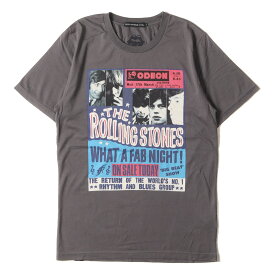 HYSTERIC GLAMOUR ヒステリックグラマー Tシャツ サイズ:S THE ROLLING STONES WHAT A FAB NIGHT！クルーネック 半袖Tシャツ THEE HYSTERIC XXX グレー 日本製 トップス カットソー【メンズ】【中古】【美品】【K4095】