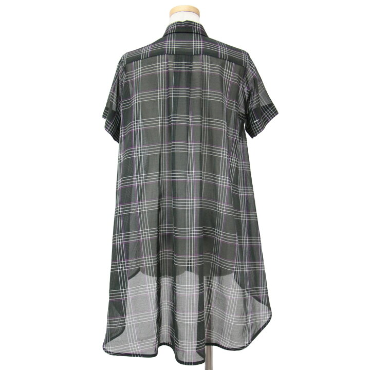 楽天市場】Sacai サカイ シャツ カーキ 2(M) シアー グレンチェック 