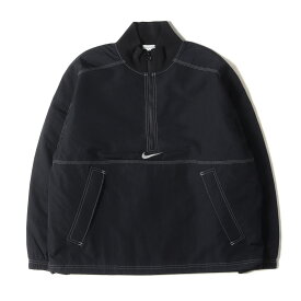 Supreme シュプリーム ジャケット サイズ:S 24SS NIKE ビッグスウッシュ リップストップ プルオーバージャケット Ripstop Pullover ブラック 黒 ナイキ コラボ アウター ブルゾン 上着【メンズ】【K4477】