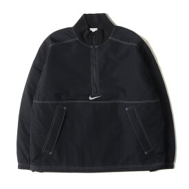 Supreme シュプリーム ジャケット サイズ:S 24SS NIKE ビッグスウッシュ リップストップ プルオーバージャケット Ripstop Pullover ブラック 黒 ナイキ コラボ アウター ブルゾン 上着【メンズ】【K4099】