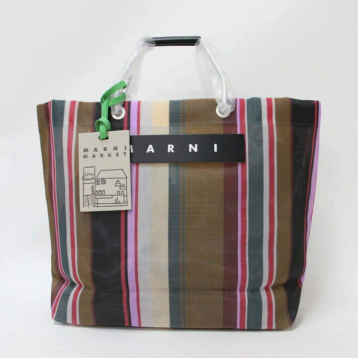 楽天市場】MARNI マルニ マーケット バッグ トートバッグ キャラメル 