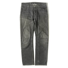 HELMUT LANG ヘルムートラング パンツ サイズ:31 00s 本人期 クラシック ロウ デニムパンツ CLASSIC RAW DENIM / ボタンフライ フェード アーカイブ Y2K ブラックインディゴ イタリア製 ボトムス ジーンズ ジーパン【メンズ】【中古】【K4092】