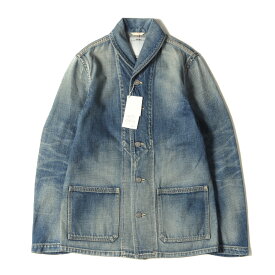 visvim ビズビム ジャケット サイズ:1 ヴィンテージ加工 ショールカラー デニム カバーオール ARTIFACT COVERALL DAMAGED インディゴ アウター ブルゾン コート 上着【メンズ】【中古】【美品】【K4111】