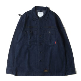 WTAPS ダブルタップス シャツ サイズ:M 17AW ミリタリー デニムシャツ BUDS LS 03 インディゴ トップス カジュアルシャツ 長袖【メンズ】【中古】【美品】【K4102】