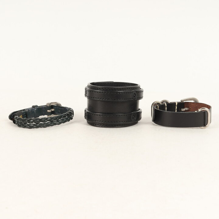 楽天市場】WTAPS ダブルタップス レザー ブレスレット 3種セット 
