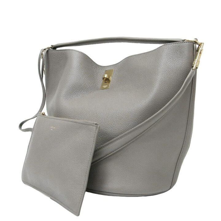 楽天市場】CELINE セリーヌ バッグ バケット16 セーズ グレー カーフ 