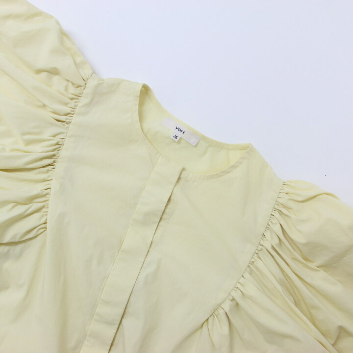 楽天市場】yori ヨリ ブラウス イエロー 36(S) コットン バルーン  