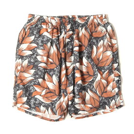 CALEE キャリー パンツ サイズ:L 22SS フラワー柄 アムンゼンクロス アロハショーツ Allover flower pattern amunzen cloth shorts ブラック ブラウン ショートパンツ ボトムス ズボン【メンズ】【中古】【K4106】