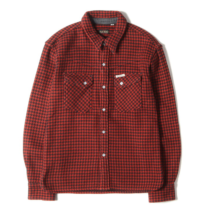 楽天市場】FLAT HEAD フラットヘッド シャツ サイズ:40(L) 千鳥格子 