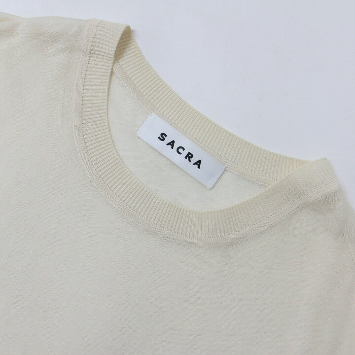 楽天市場】SACRA サクラ ニット コットン シルク アイボリー 38(M 