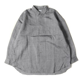 COMME des GARCONS HOMME コム デ ギャルソン オム シャツ 93AW リネン シャンブレー ドレスシャツ 90s アーカイブ 田中オム ライトグレー 日本製 トップス カジュアルシャツ 長袖【メンズ】【中古】【K4100】