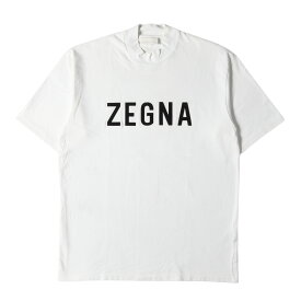 FEAR OF GOD フィアオブゴッド Tシャツ サイズ:L 20AW Ermenegildo Zegna オーバーサイズ モックネック 半袖Tシャツ Cotton T-shirt ホワイト 白 トップス カットソー【メンズ】【中古】【K4110】