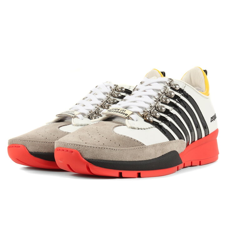 DSQUARED2 スニーカー ホワイト/グレー/レッド DSQUARED2 DC-642 Grey 