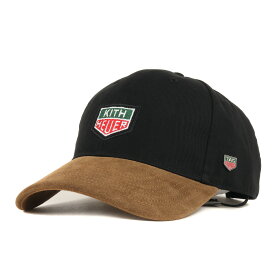 KITH NYC キス ニューヨークシティー キャップ 24SS TAG HEUER スウェード ブリム 6パネルキャップ Formula 1 Aaron Suede Brim Cap ブラック ブラウン コラボ 帽子【メンズ】【K4104】