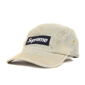 Supreme シュプリーム キャップ 23SS ダーティー インディゴ デニム ボックスロゴ キャンプキャップ Denim Camp Cap ダーティーインディゴ 帽子 バックベルト【メンズ】【中古】【K4107】