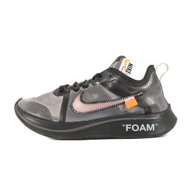 OFF-WHITE オフホワイト サイズ:23.0cm 18AW NIKE THE 10 : ZOOM FLY (AJ4588-001) ナイキ ズーム フライ ブラック 黒 US4 ※BGサイズ表記となります コラボ ローカット スニーカー シューズ 靴【メンズ】【中古】【美品】【K4699】