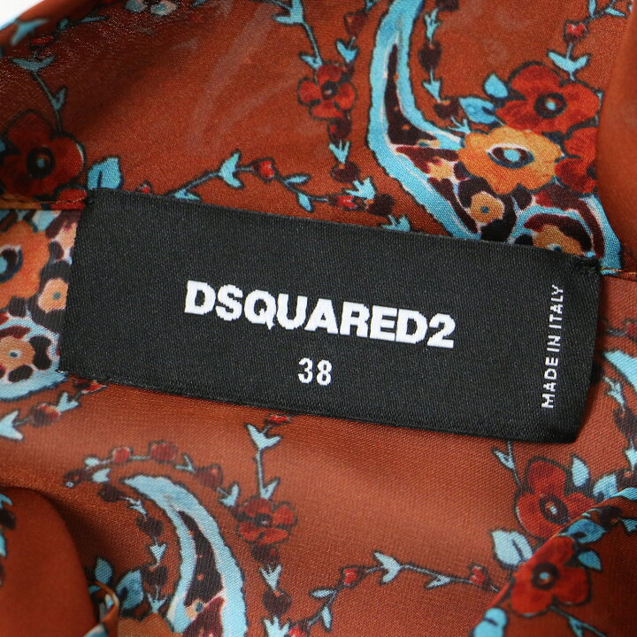 楽天市場】DSQUARED2 ディースクエアード ブラウス ボウタイ ブラウン 