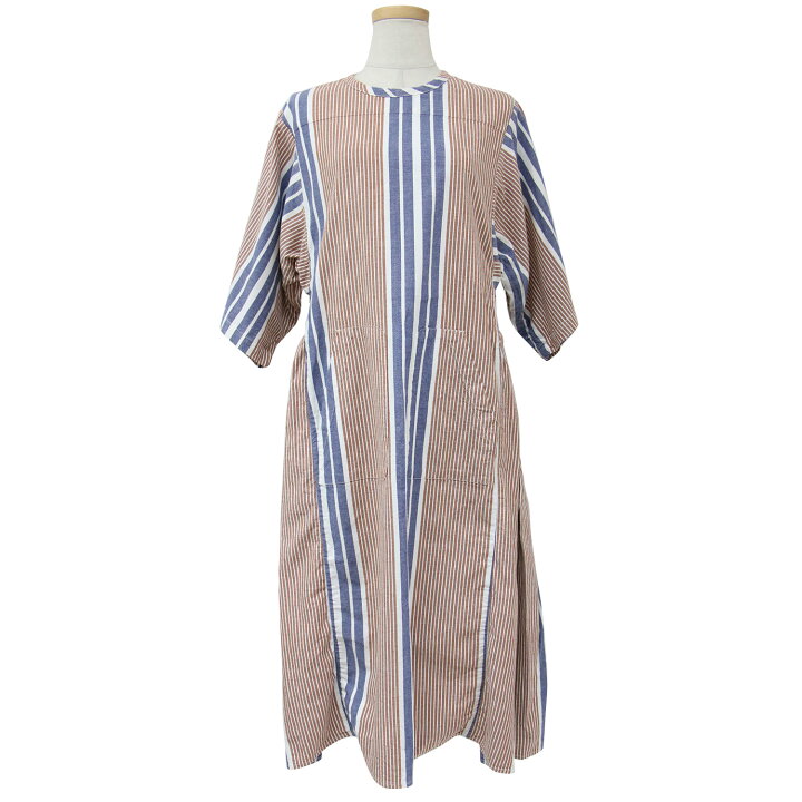 楽天市場】NOMA t.d. ノーマティーディー ワンピース ブラウン ブルー  