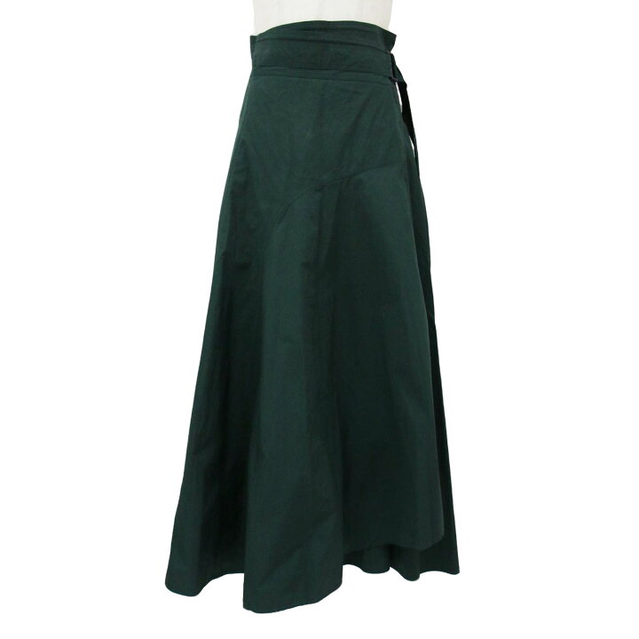 楽天市場】ATON エイトン スカート グリーン サイズ:02(M) ベルテッド  