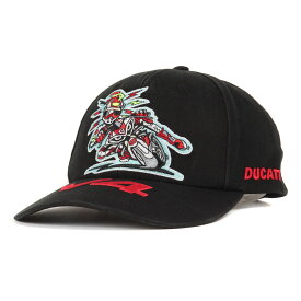Supreme シュプリーム キャップ 24SS Ducati バイカー キャラクター 6パネルキャップ 6-Panel Hat ブラック 黒 コラボ 帽子