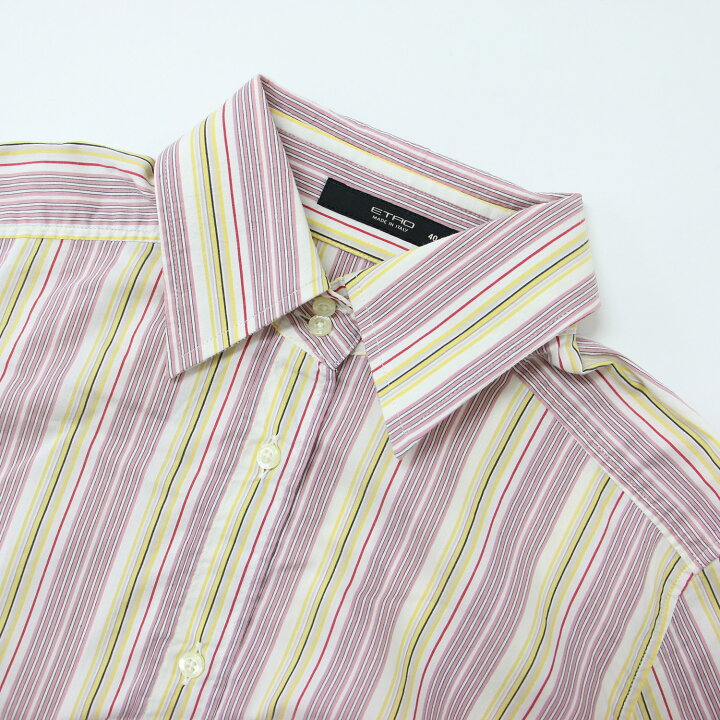 楽天市場】ETRO エトロ シャツ ピンク イエロー 40(M) マルチ  
