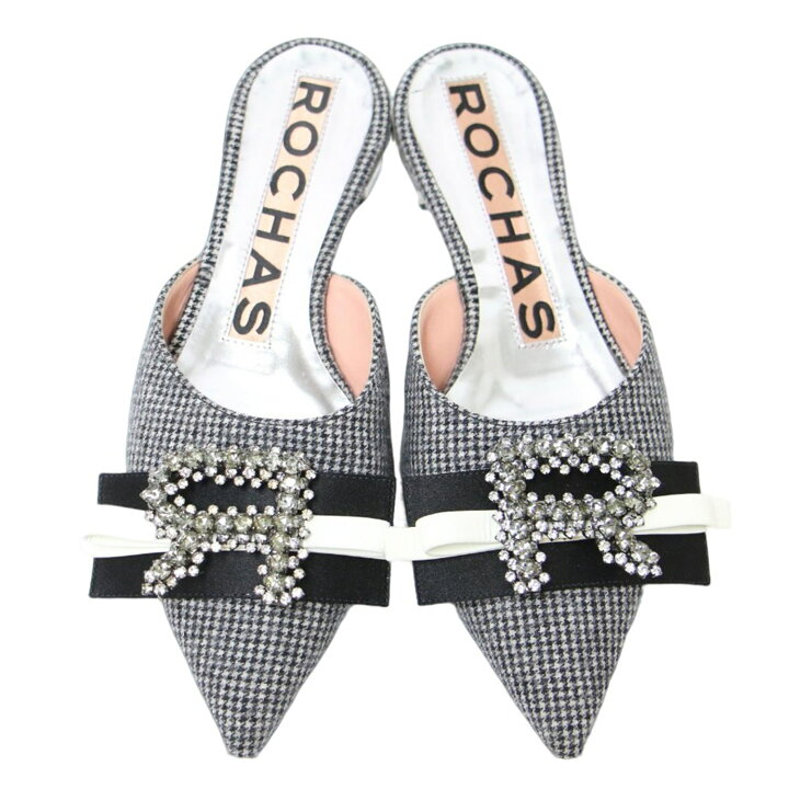 楽天市場】ROCHAS ロシャス パンプス ミュール グレー系 37(23.5cm) R 