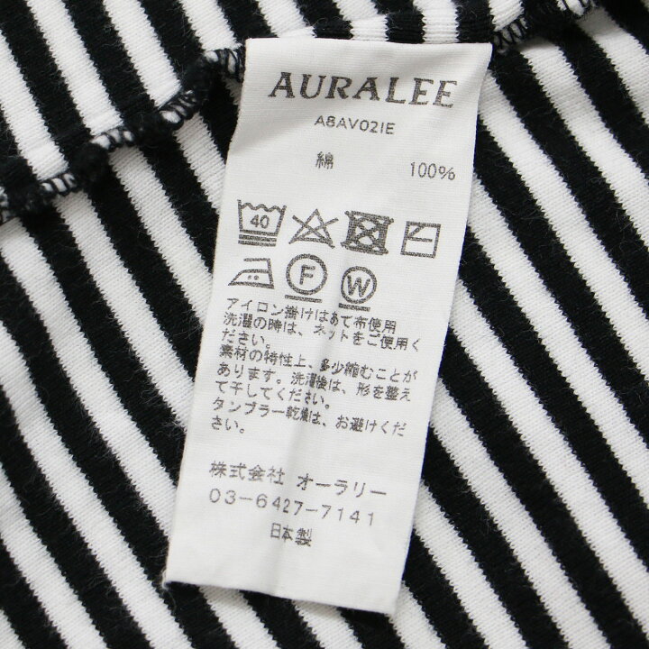 楽天市場】AURALEE オーラリー カットソー ブラック ホワイト 黒白 
