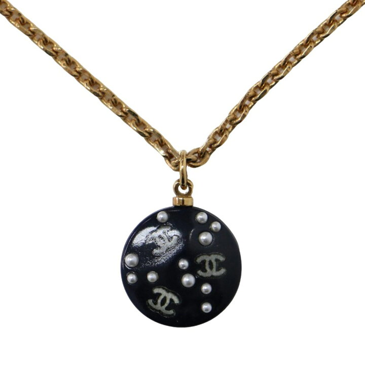楽天市場】CHANEL シャネル ネックレス ネイビー ゴールド ココマーク 