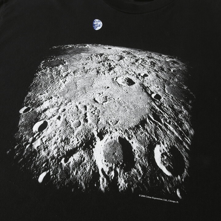 楽天市場】00s 月と地球 天体 フォトデザイン クルーネック Tシャツ 00  