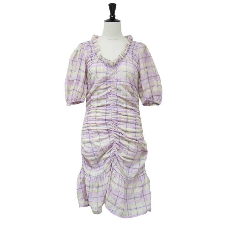 楽天市場】GANNI ガニー ワンピース ピンク ベージュ系 サイズ:34(XS  