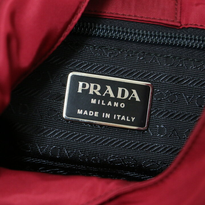 楽天市場】PRADA プラダ バッグ ワンショルダー レッド 赤 ナイロン 