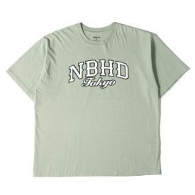 NEIGHBORHOOD ネイバーフッド Tシャツ サイズ:XL 24SS ブランドロゴ クルーネック Tシャツ NH . TEE SS-11 セージグリーン トップス カットソー 半袖【メンズ】【中古】【美品】【K4718】