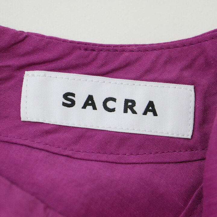 楽天市場】SACRA サクラ ワンピース パープル 38(M) リネン混 フレア  