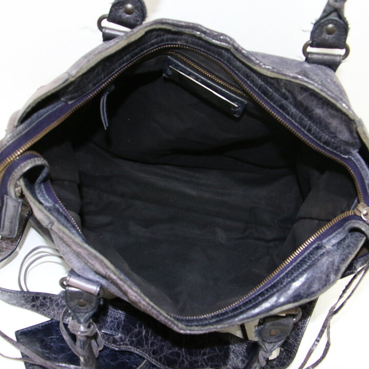 楽天市場】BALENCIAGA バレンシアガ バッグ THE CITY パープル レザー 
