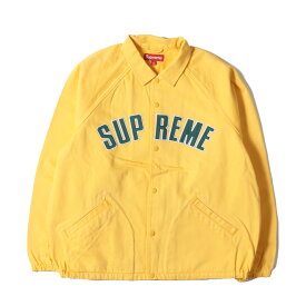 Supreme シュプリーム ジャケット サイズ:L 24SS アーチロゴ カラーデニム コーチジャケット Arc Denim Coaches Jacket イエロー アウター ブルゾン 上着【メンズ】【中古】【美品】【K4311】