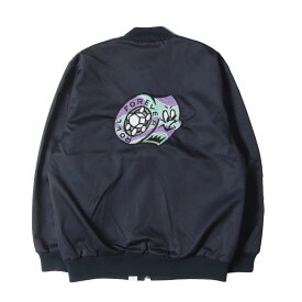 DESCENDANT ディセンダント ジャケット サイズ:1 初売り限定 グラフィック刺繍 ジップ ツイルジャケット CREEPER TWILL JACKET ネイビー 紺 アウター ブルゾン 上着【メンズ】【中古】【美品】【K4691】