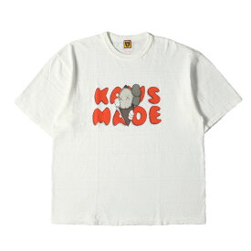 HUMAN MADE ヒューマンメイド Tシャツ サイズ:2XL 24SS KAWS コンパニオン クルーネックTシャツ GRAPHIC T-SHIRT #1 ホワイト 白 トップス カットソー 半袖 コラボ【メンズ】【中古】【新品同様】【K4844】
