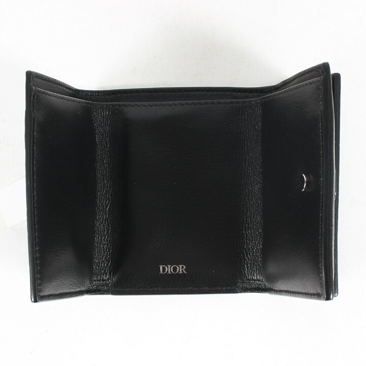DIOR HOMME 3つ折り財布 コンパクト ウォレット 日本限定 ブラック