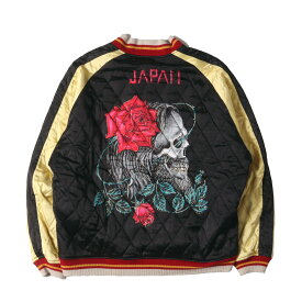 SAINT MICHAEL セントマイケル ジャケット サイズ:L 23AW 90着限定 WILDSIDE YOHJI YAMAMOTO スカルローズ リバーシブル スカジャン SKULL SUKA JACKET ブラック 黒 アウター ブルゾン 上着【メンズ】【中古】【美品】【K4509】